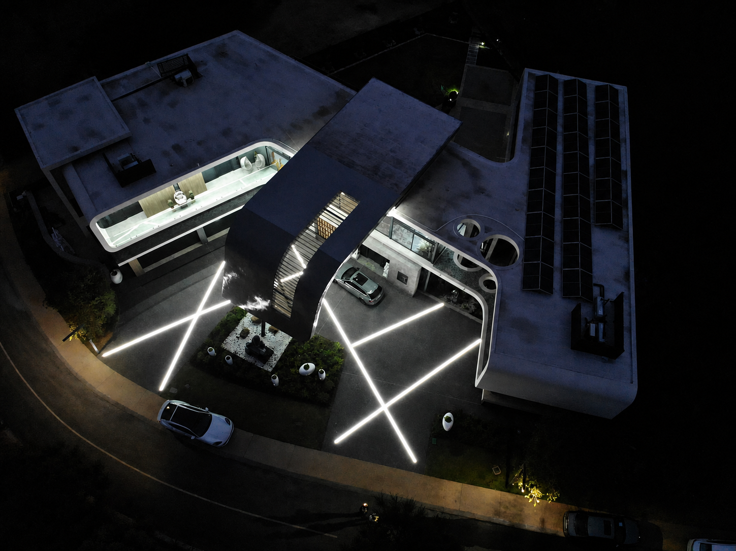 FAFU aerial residence lighting