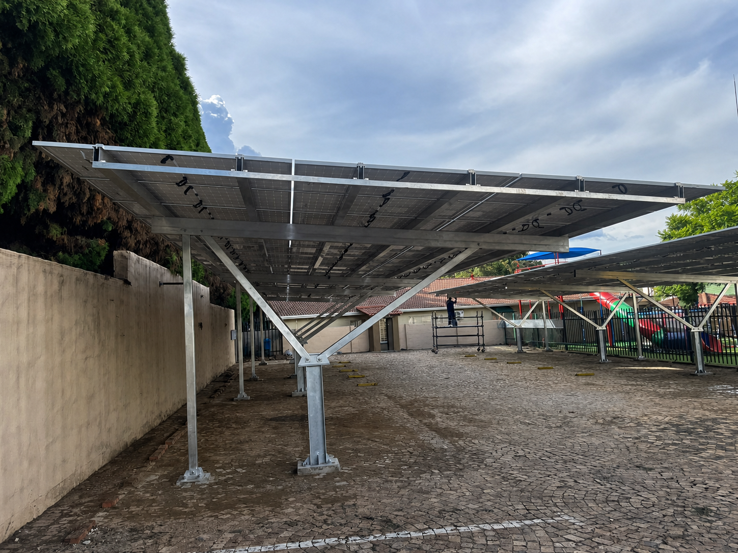 FAFU multiple solar carport structures